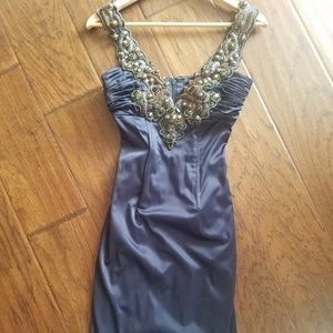 Midnight Blue Mandalay V-neck dress